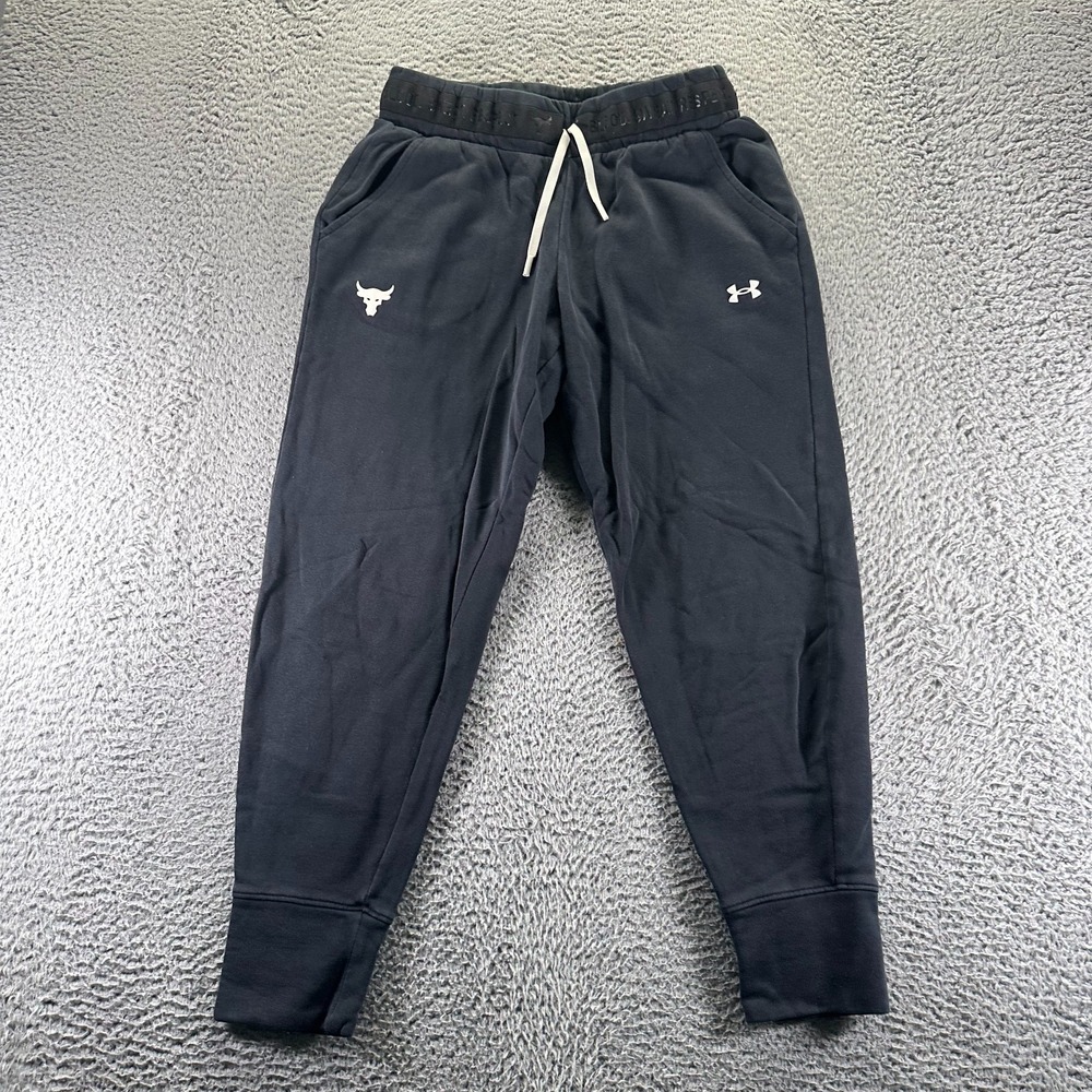 Under Armour Sweatpants Men M Black Fleece Lined Tapered Activewear Performance